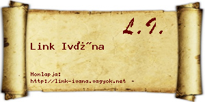 Link Ivána névjegykártya